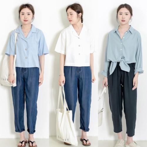 The "nine-point pants" are very versatile, but are more fashionable and taller when paired with a top, and can also be worn by petite people.
