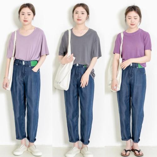 The "nine-point pants" are very versatile, but are more fashionable and taller when paired with a top, and can also be worn by petite people.
