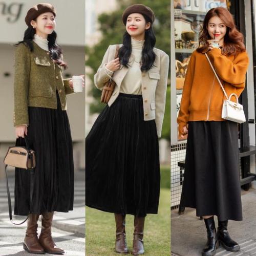 "Short coat + skirt" = 2022 looks taller, very suitable for short people
